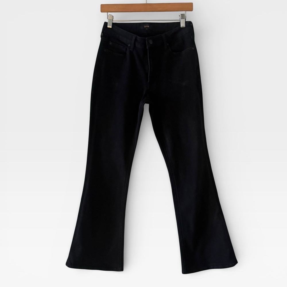 QUINCE Luna Stretch Flare Black Women’s Jeans | Size 27 / 30 - Picture 3 of 8